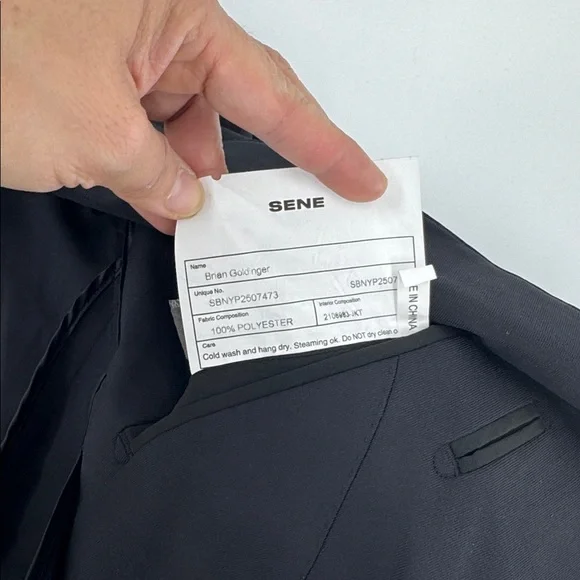 SENE Men's Black Blazer NWT